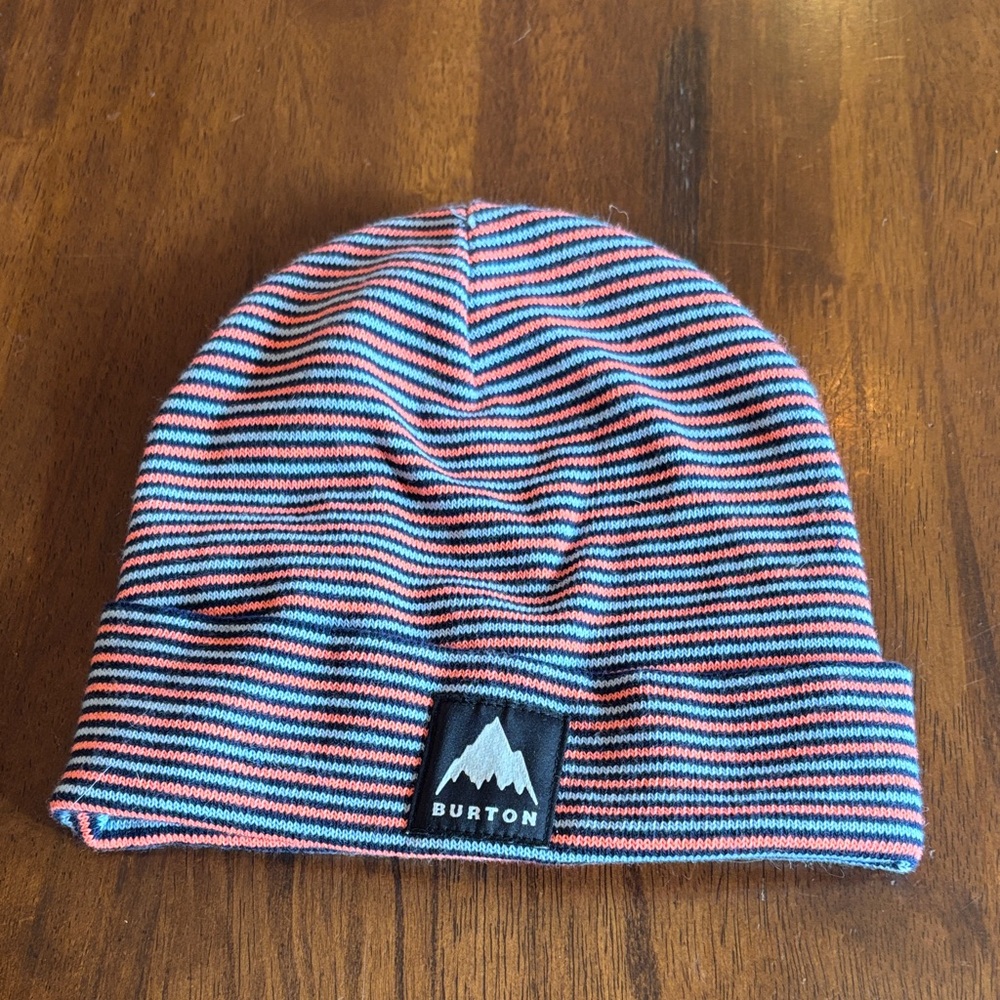 Burton Kids Striped Beanie - Red and Black